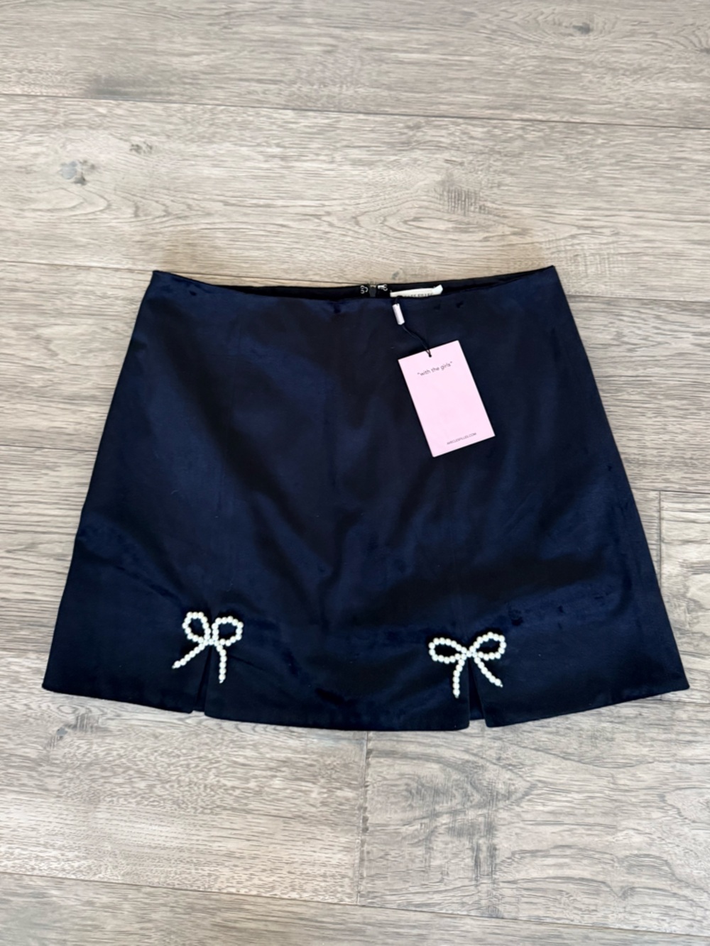 Black Velvet Mini Skirt